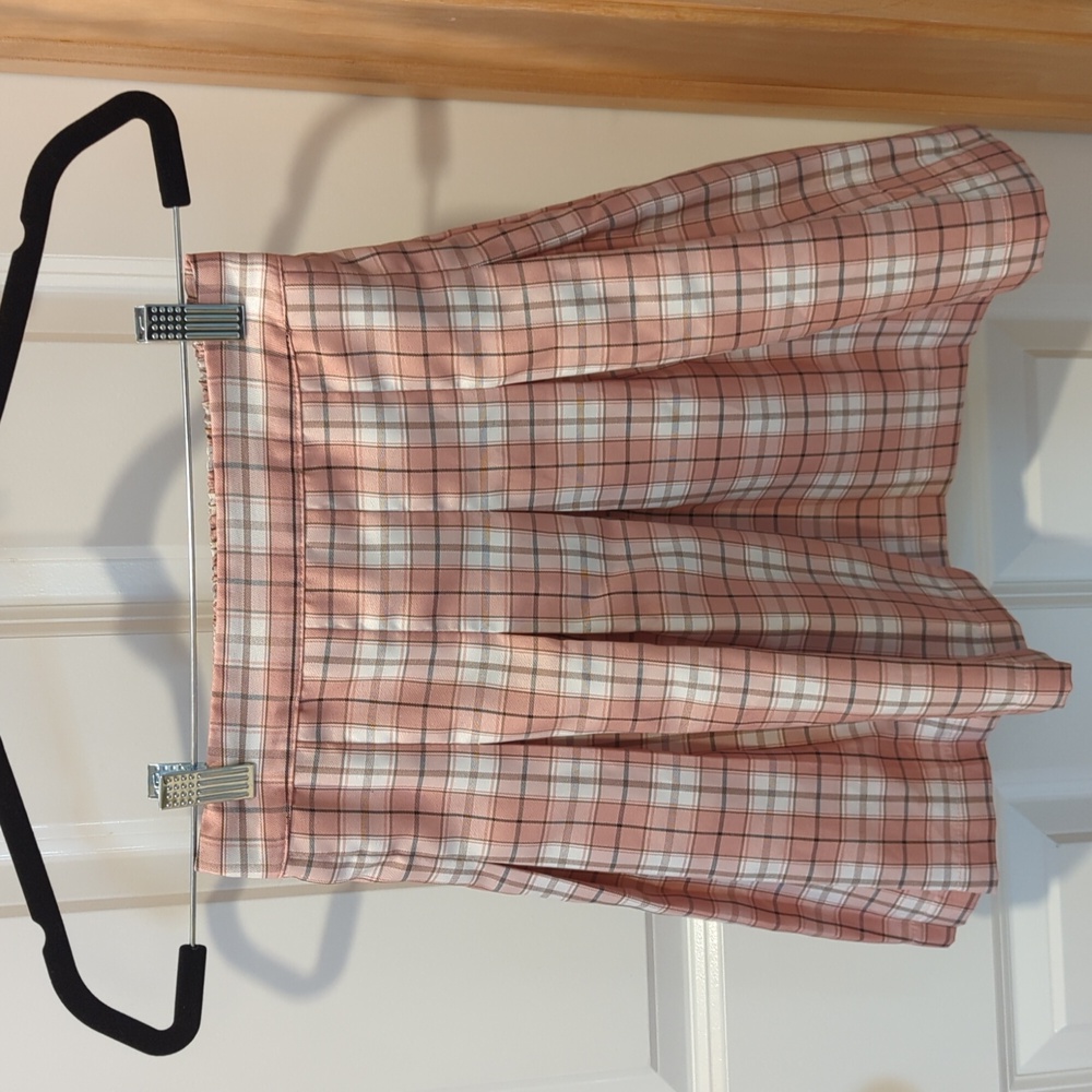 Sim and Sam Pink and White Plaid XS skirt.